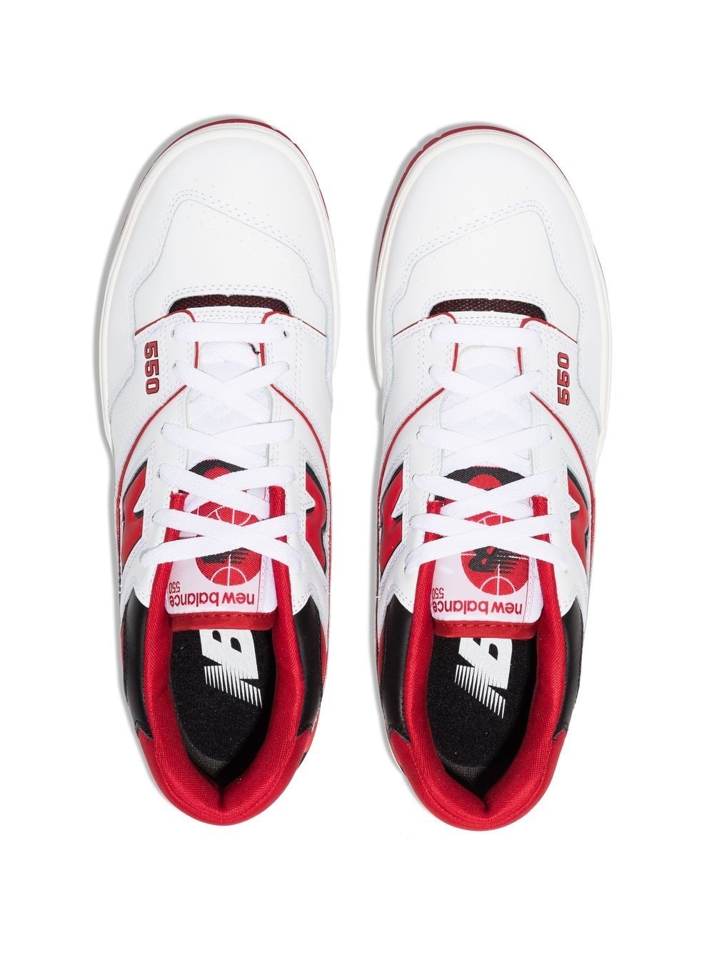 550 "White Red" sneakers - 4