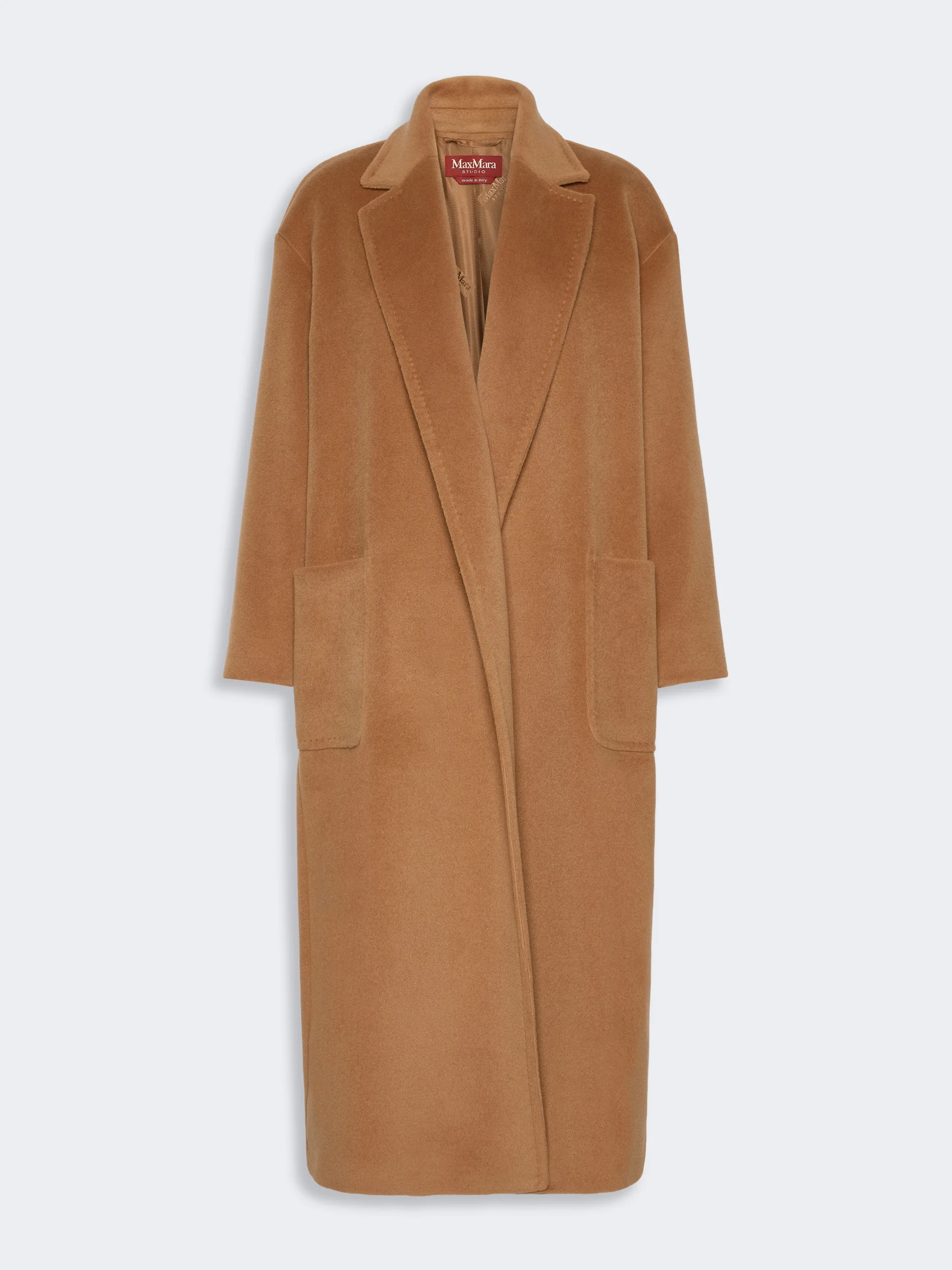 GIAMBO Long wool beaver cloth coat - CAMEL - 1