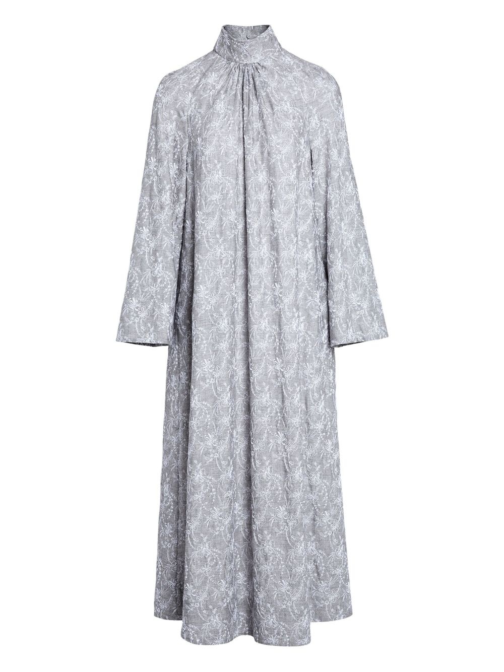 embroidered high-neck dress - 7
