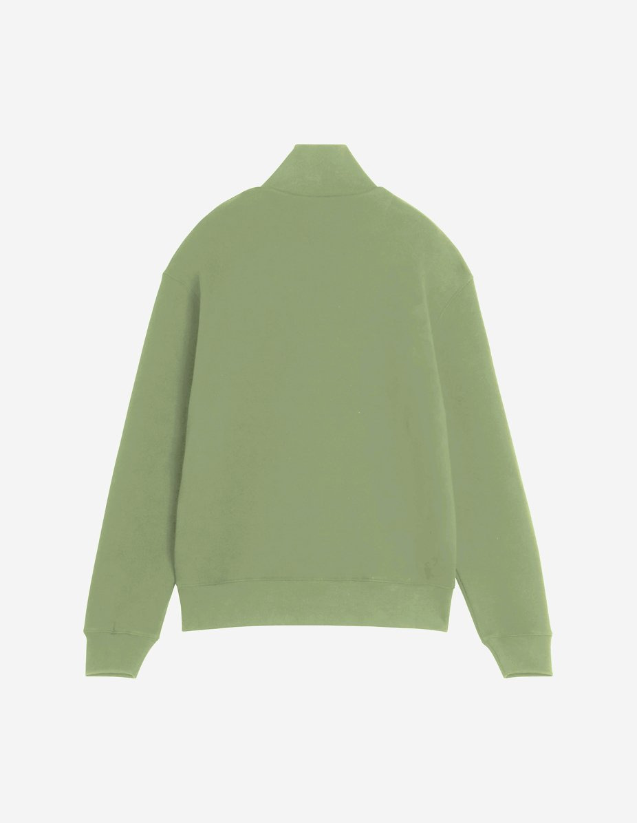 VARSITY HALF ZIP COMFORT SWEATER - 5