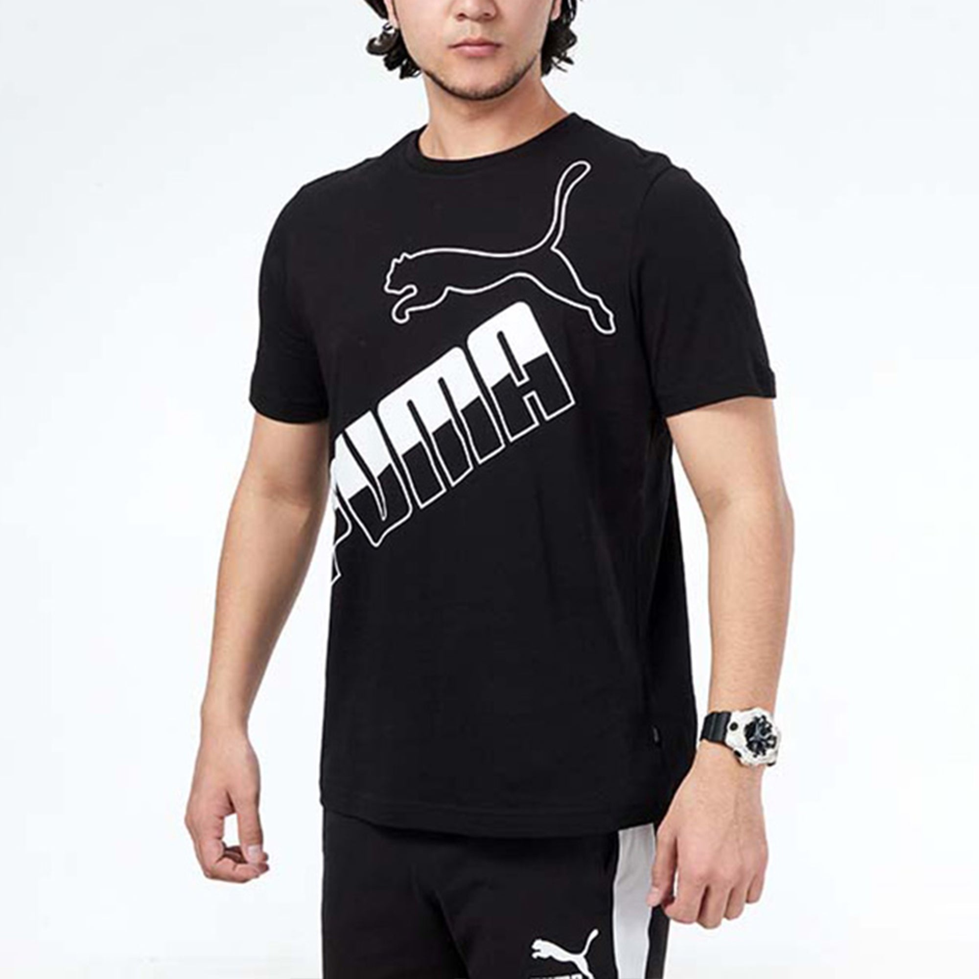 PUMA Big Logo T-Shirt 'Black' 845572-01 - 5