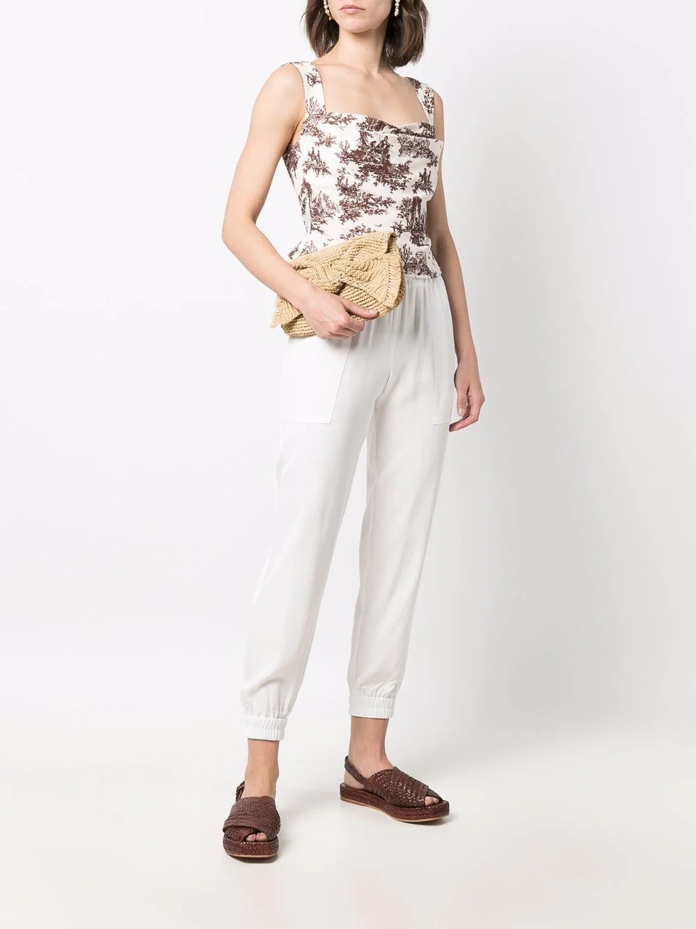 bow-detail raffia clutch bag - 2