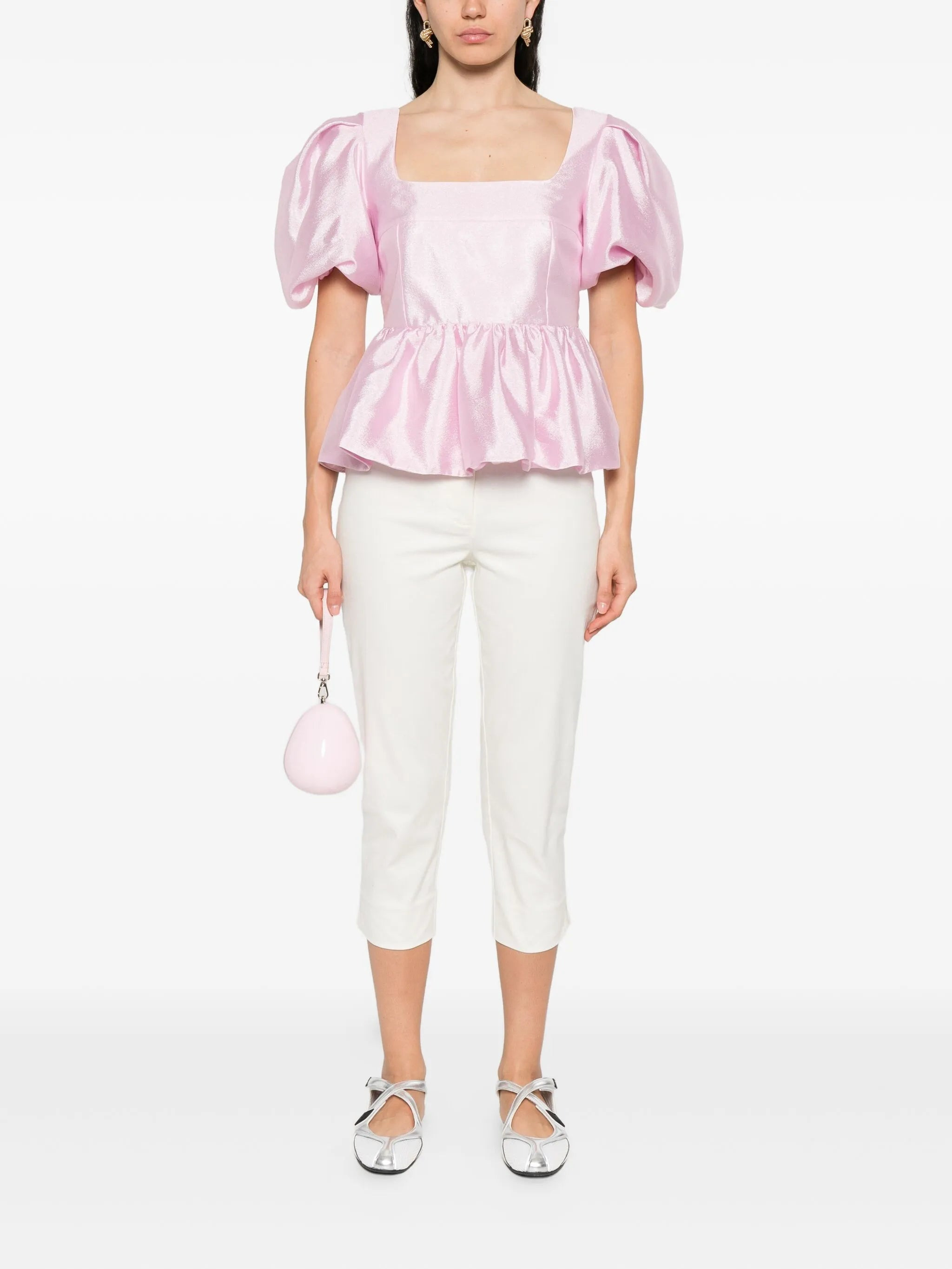 Stine Goya Puff-sleeve Peplum Top - 3