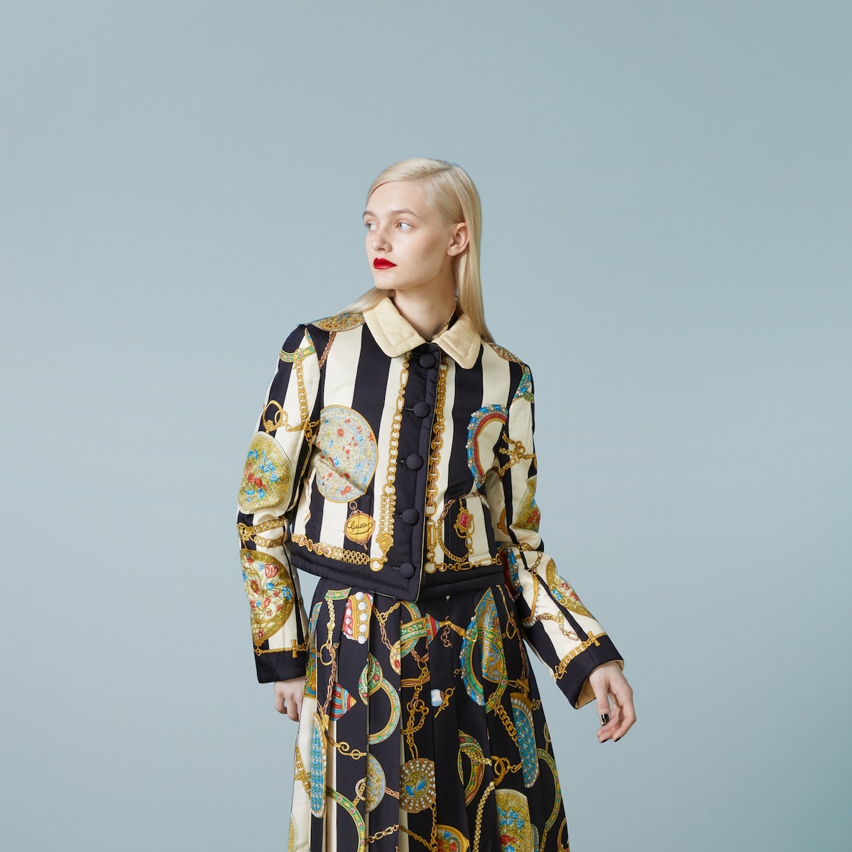 Reversible printed silk jacket - 6