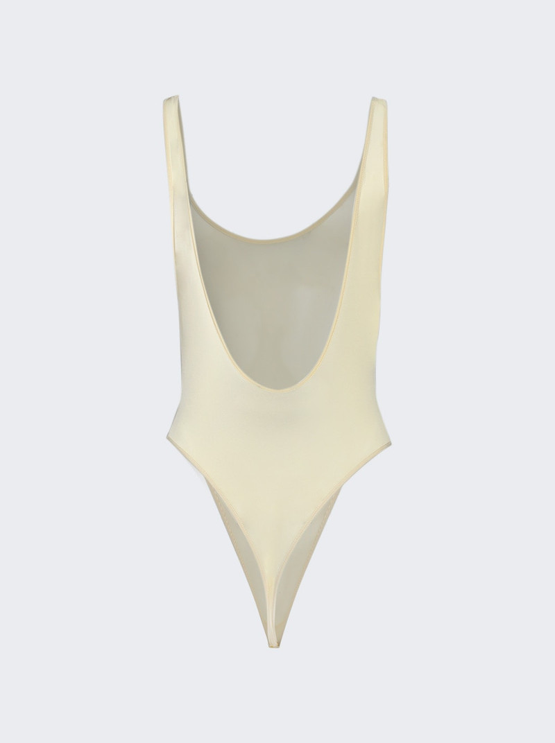 WARDROBE.NYC Sheer Tank Bodysuit Butter outlook