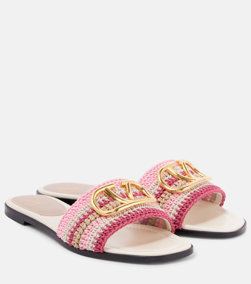 VLogo Signature crochet slides - 1