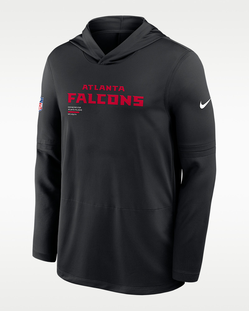 Atlanta Falcons Pure Fury Sideline Men's Nike Dri-FIT NFL Long-Sleeve Hooded Top 1