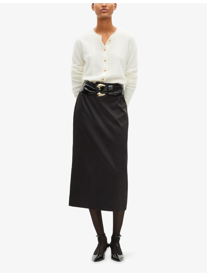 The Kooples High-Rise Satin Pencil Skirt outlook