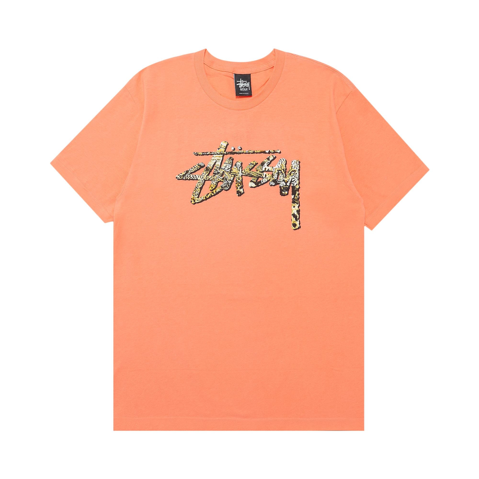 Stussy Cheetah Stock Tee 'Pale Red' - 1