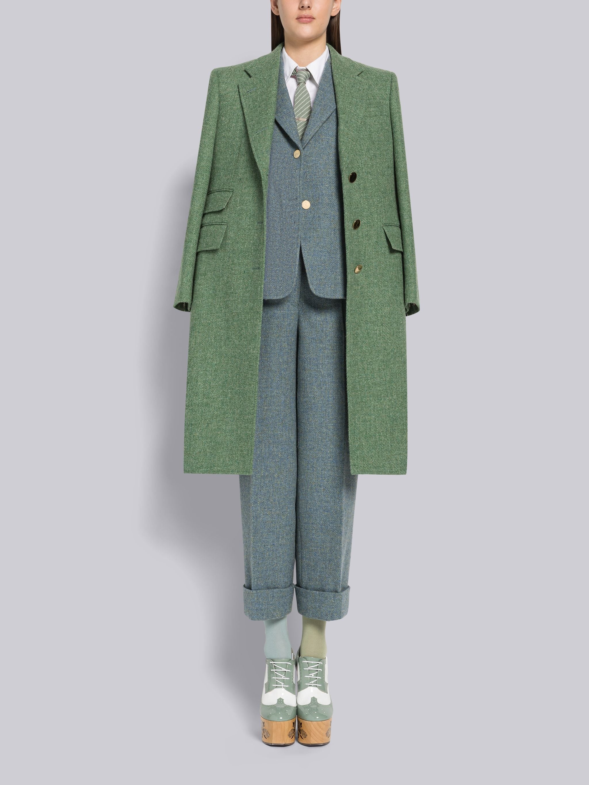 Harris Tweed Low Rise Straight Leg Trouser - 4