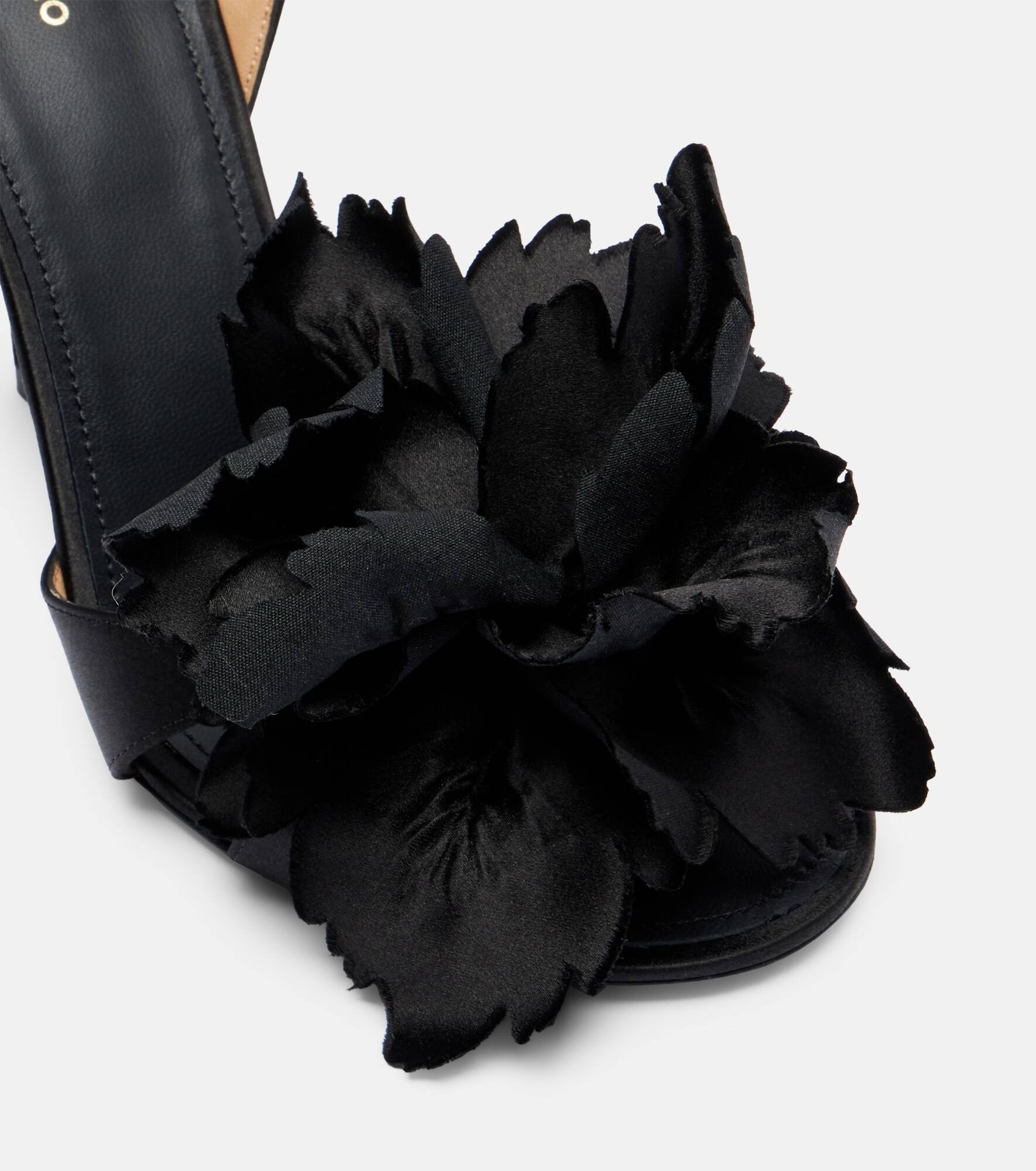 Ghilly 95 floral-appliqué satin sandals - 5