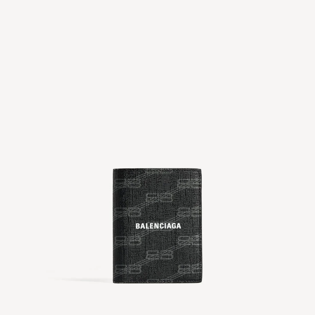 Men's Signature Vertical Bifold Wallet Bb Monogram Coated Canvas in Black/grey - 1