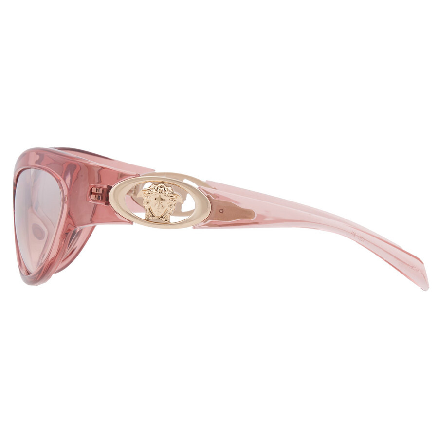 Versace Light Brown Silver Mirror Cat Eye Ladies Sunglasses VE4485 53228Z 59 - 4