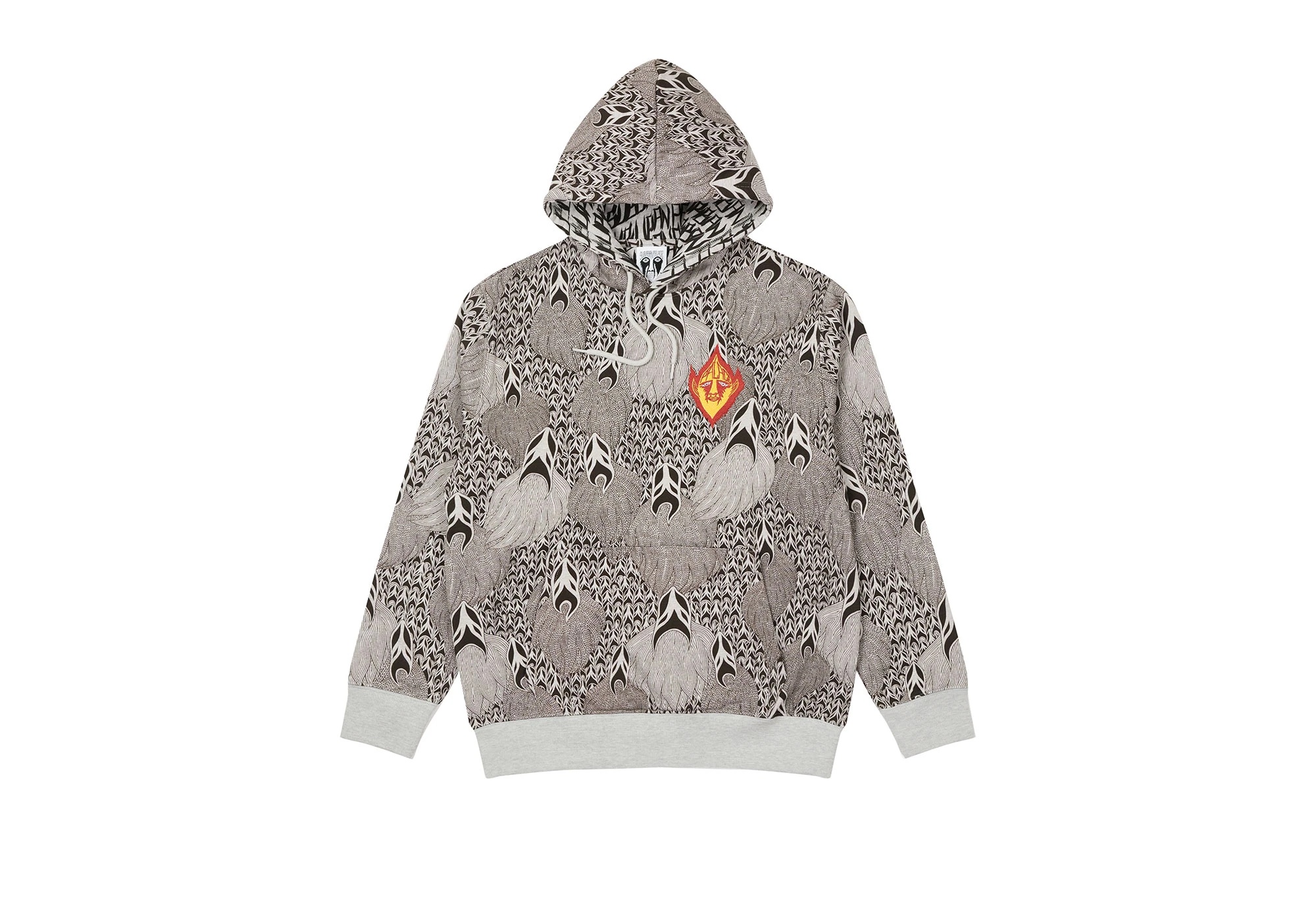 PALACE SUBURBAN BLISS GHOST HOOD GREY MARL - 1