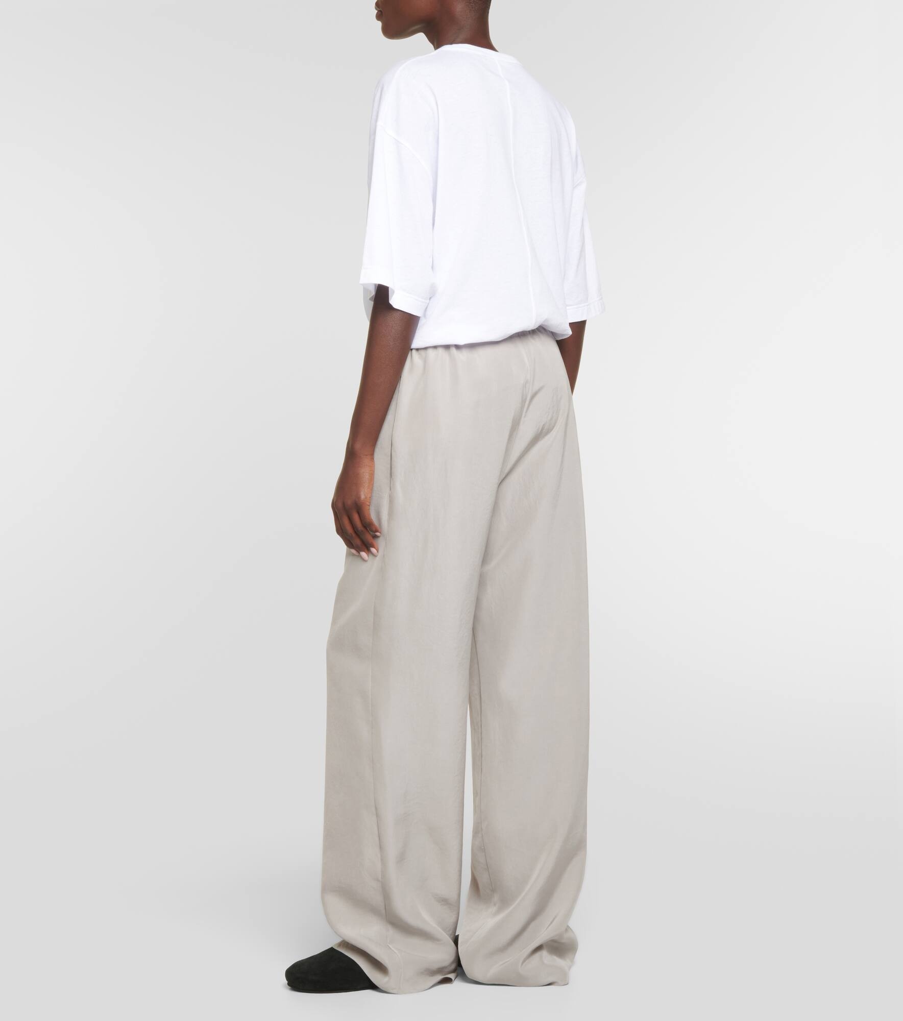 Jugi mid-rise silk wide-leg pants - 3