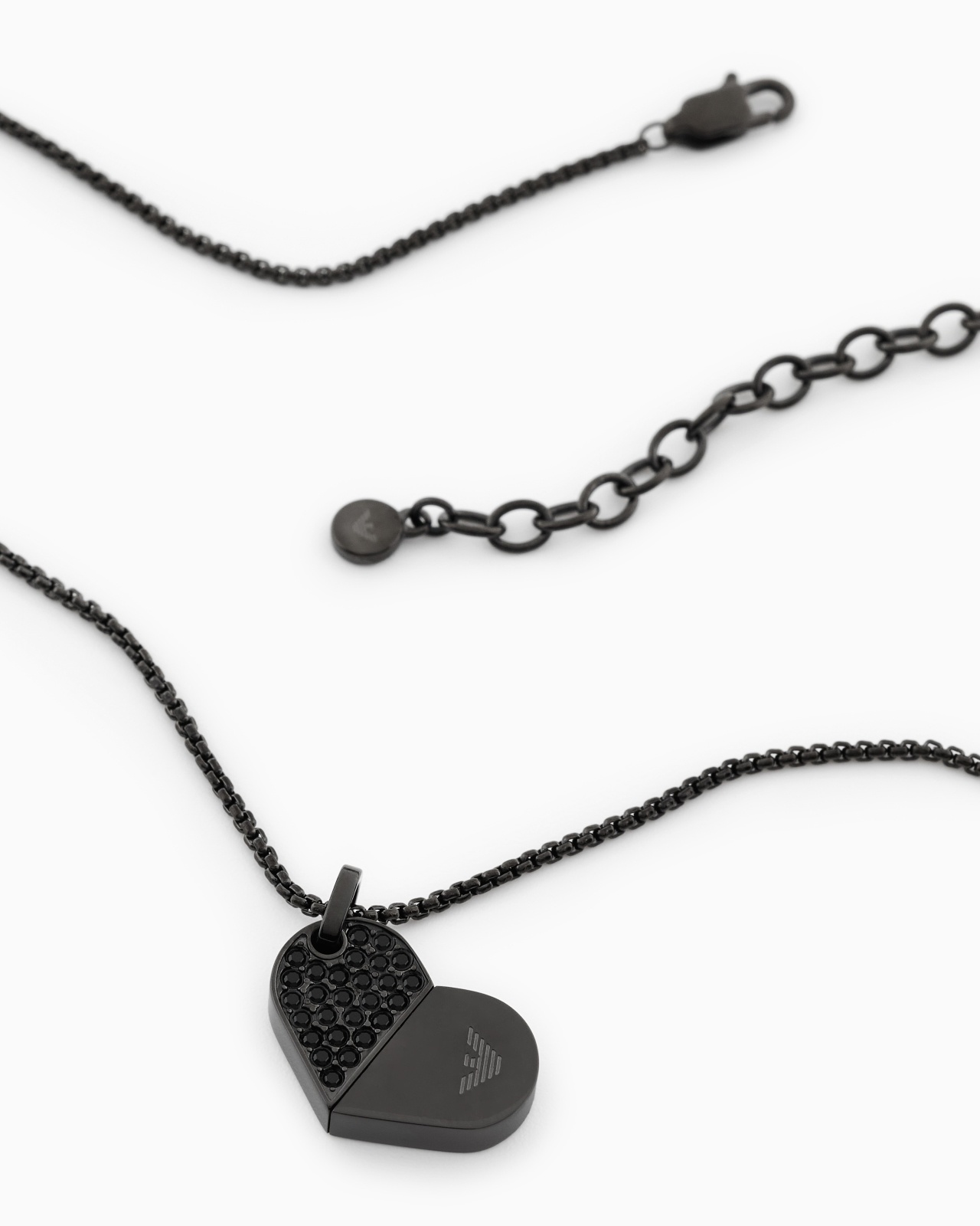 BLACK STAINLESS STEEL DOG TAG NECKLACE - 3