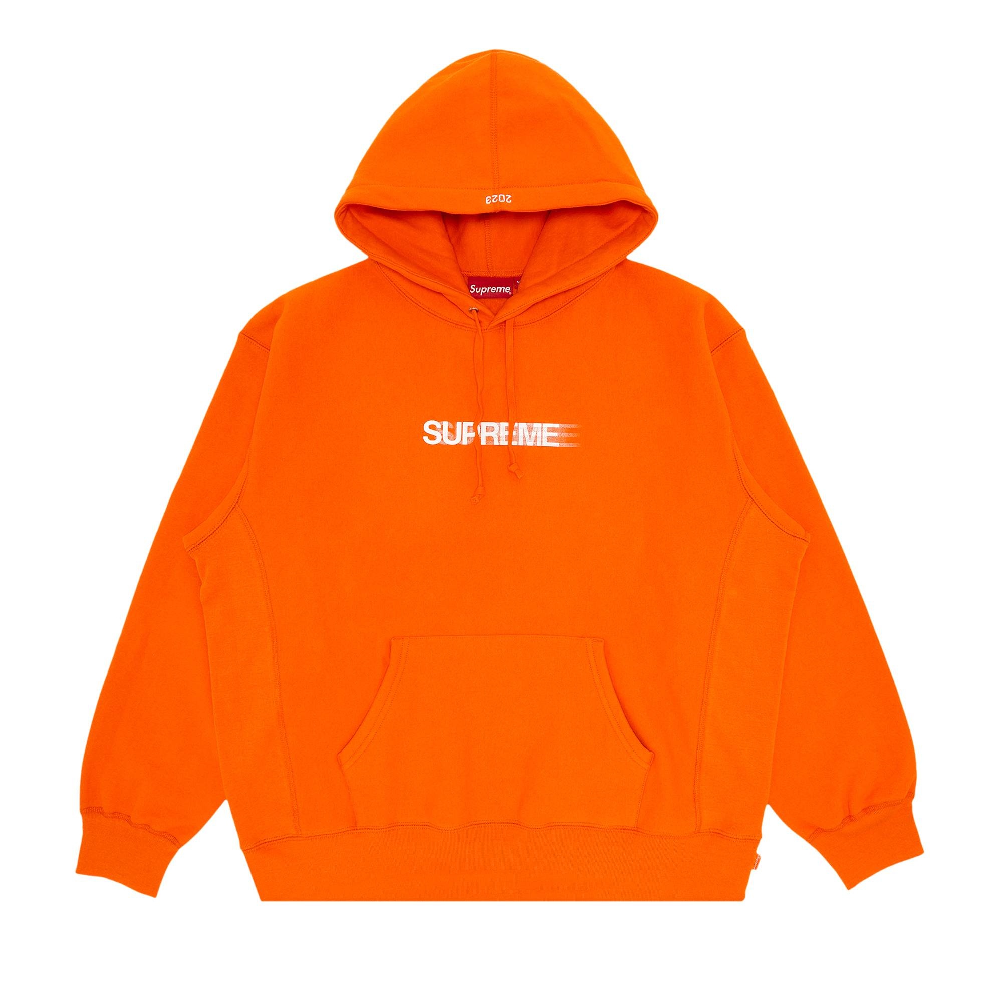 Supreme Supreme Motion Logo Hooded Sweatshirt 'Orange' | REVERSIBLE
