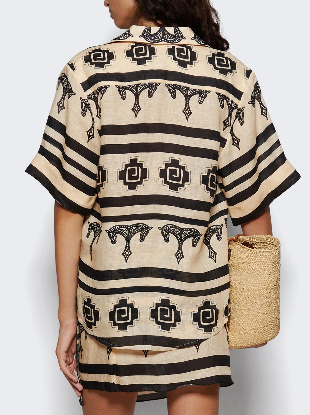 La Creciente Shirt Ecru And Black - 4