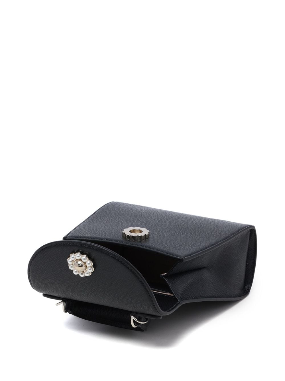 pearl-embellished leather tote bag - 4