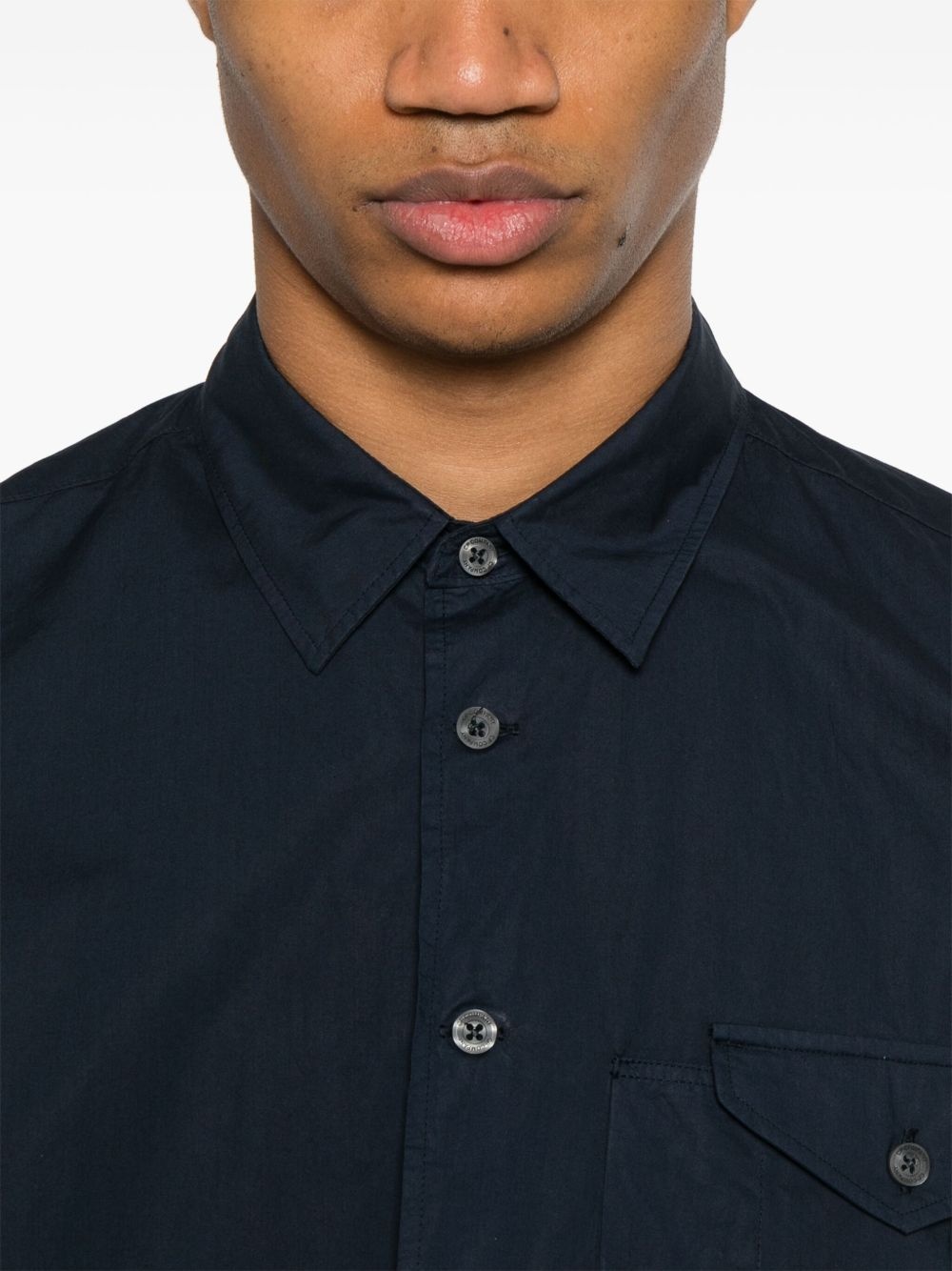 logo-embroidered shirt - 5
