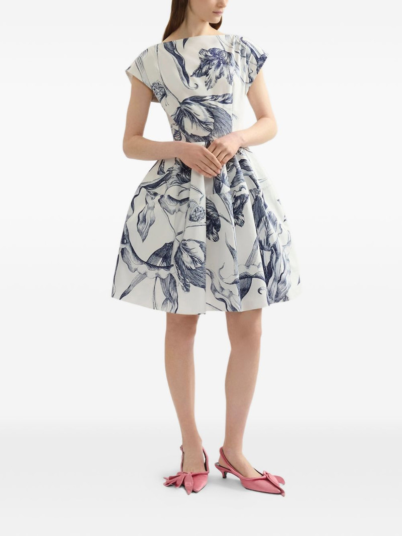 Erdem short-sleeve floral-print mini dress outlook