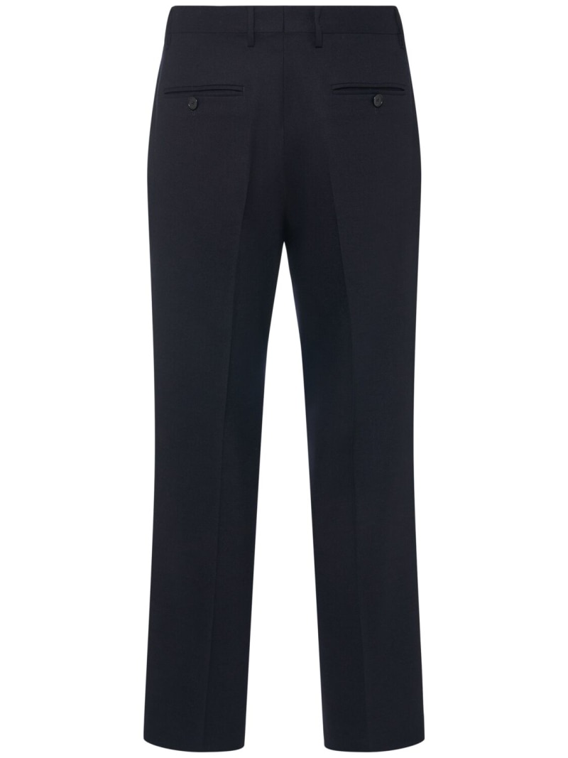 Wool blend single pleat pants - 4