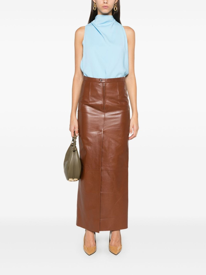 MANOKHI leather maxi skirt outlook