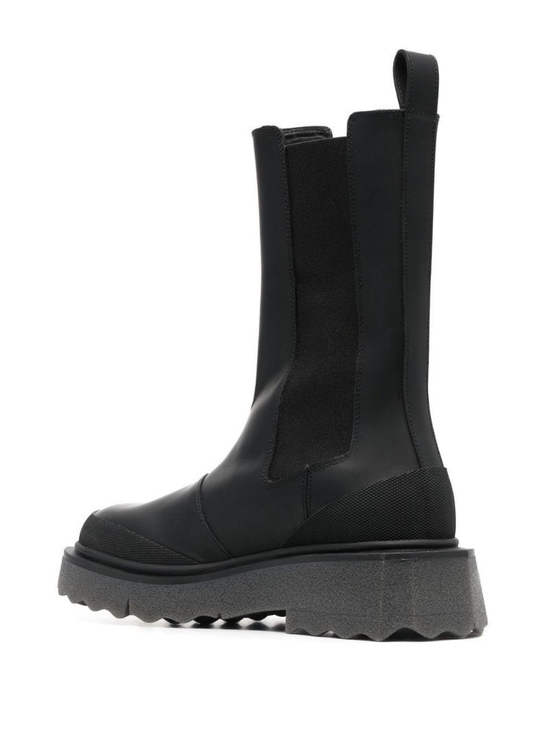 Calf Sponge leather chelsea boots - 3