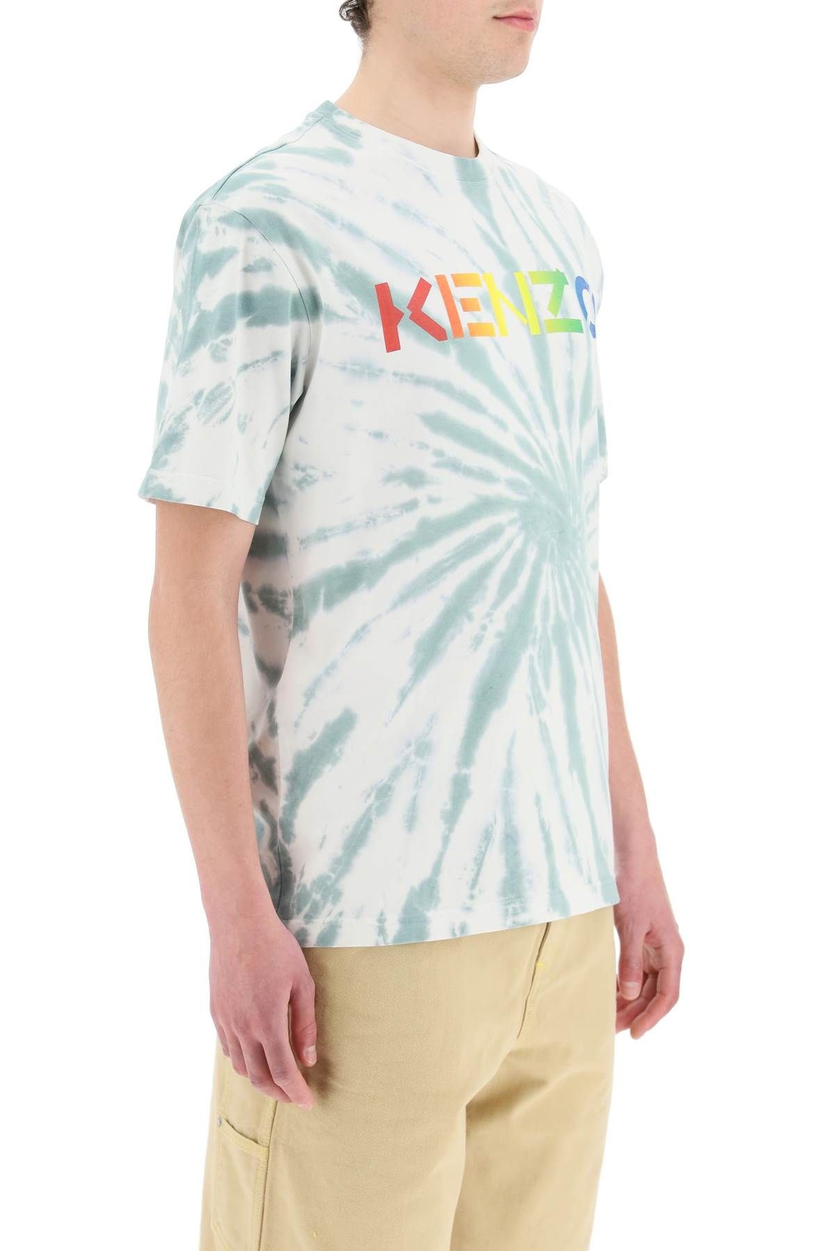 TIE-DYE T-SHIRT WITH RAINBOW LOGO - 3