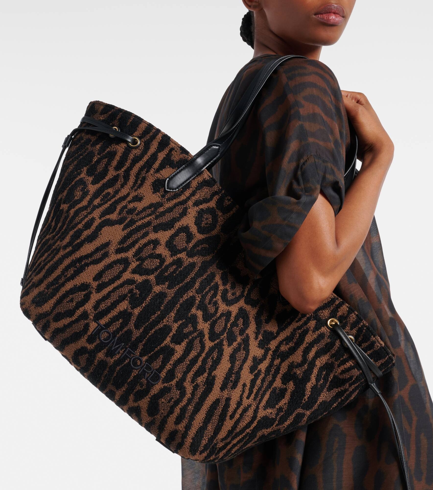 Beachwear Large jacquard tote bag - 2