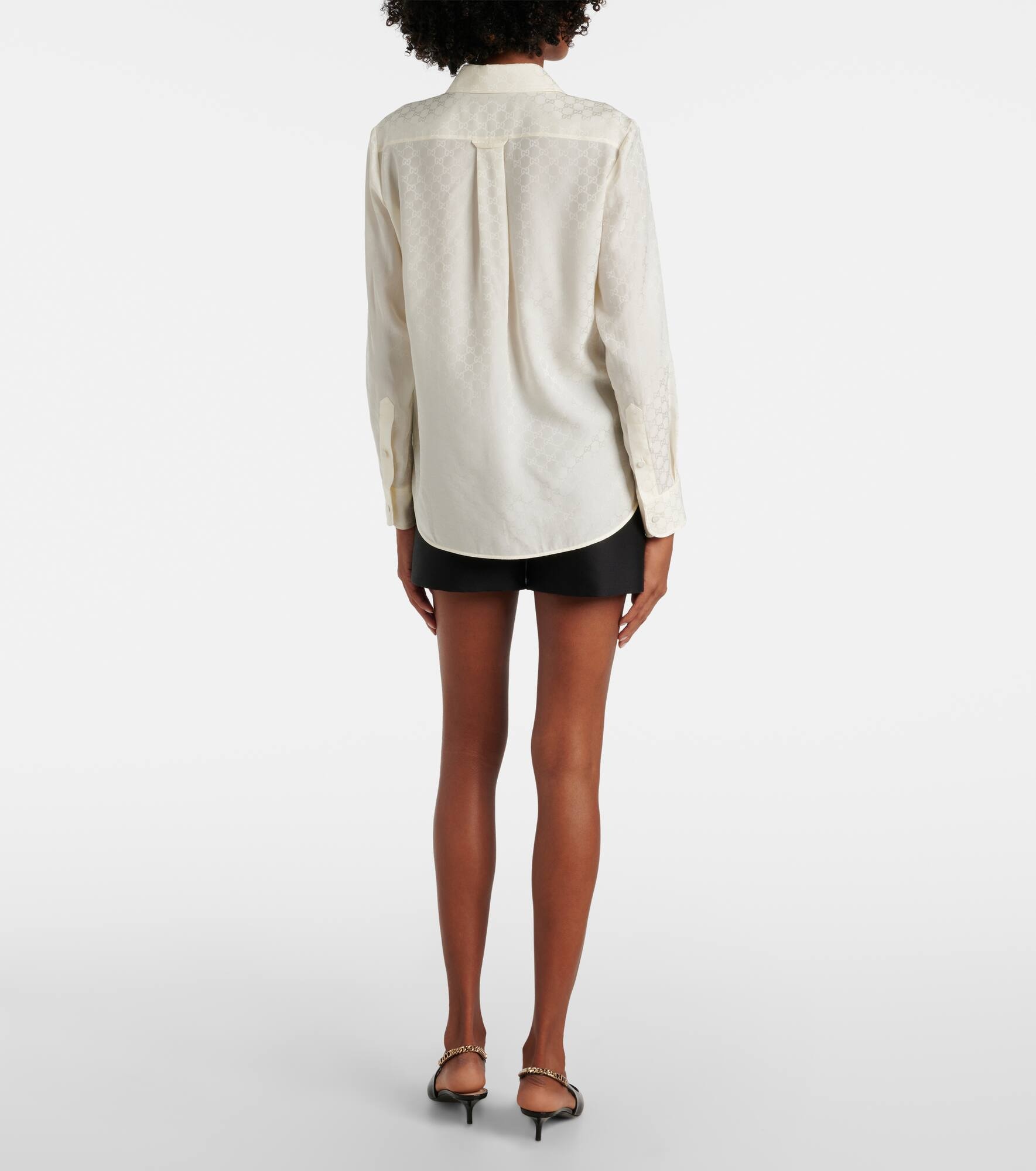 GG silk crêpe shirt - 3