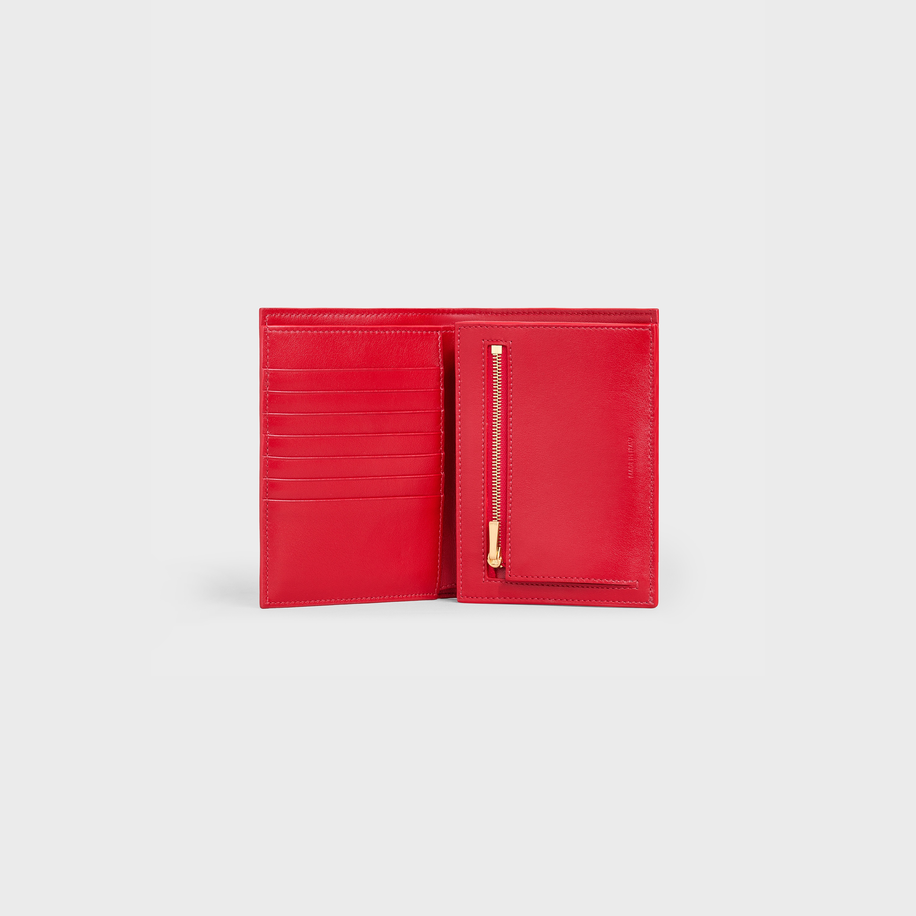 BICOLOUR MEDIUM STRAP WALLET IN GRAINED CALFSKIN - 5