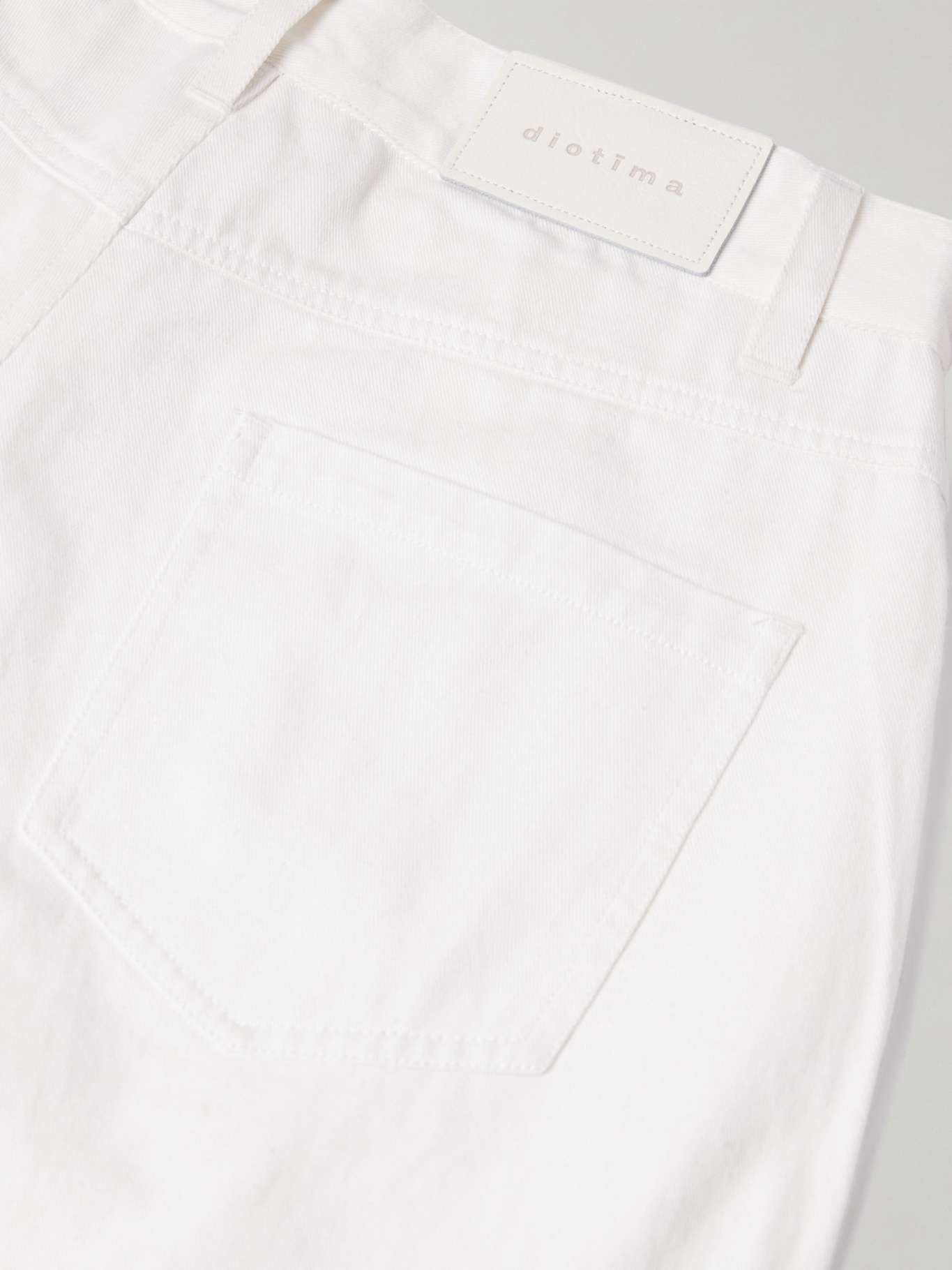 Stulla crochet-trimmed mid-rise straight-leg jeans White - 5
