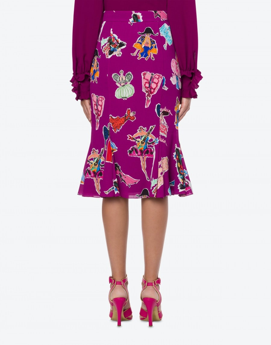 FASHION SKETCHES GEORGETTE SKIRT - 3
