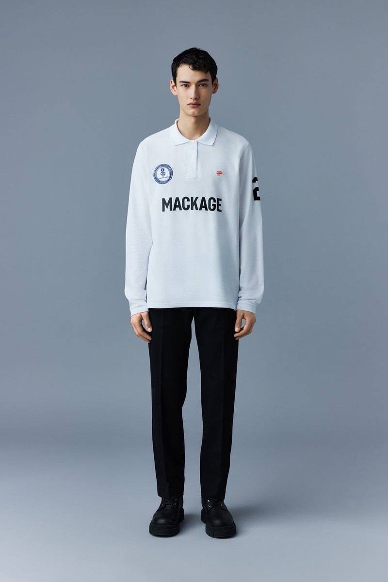 MACKAGE BRETT Long-sleeve pique polo outlook