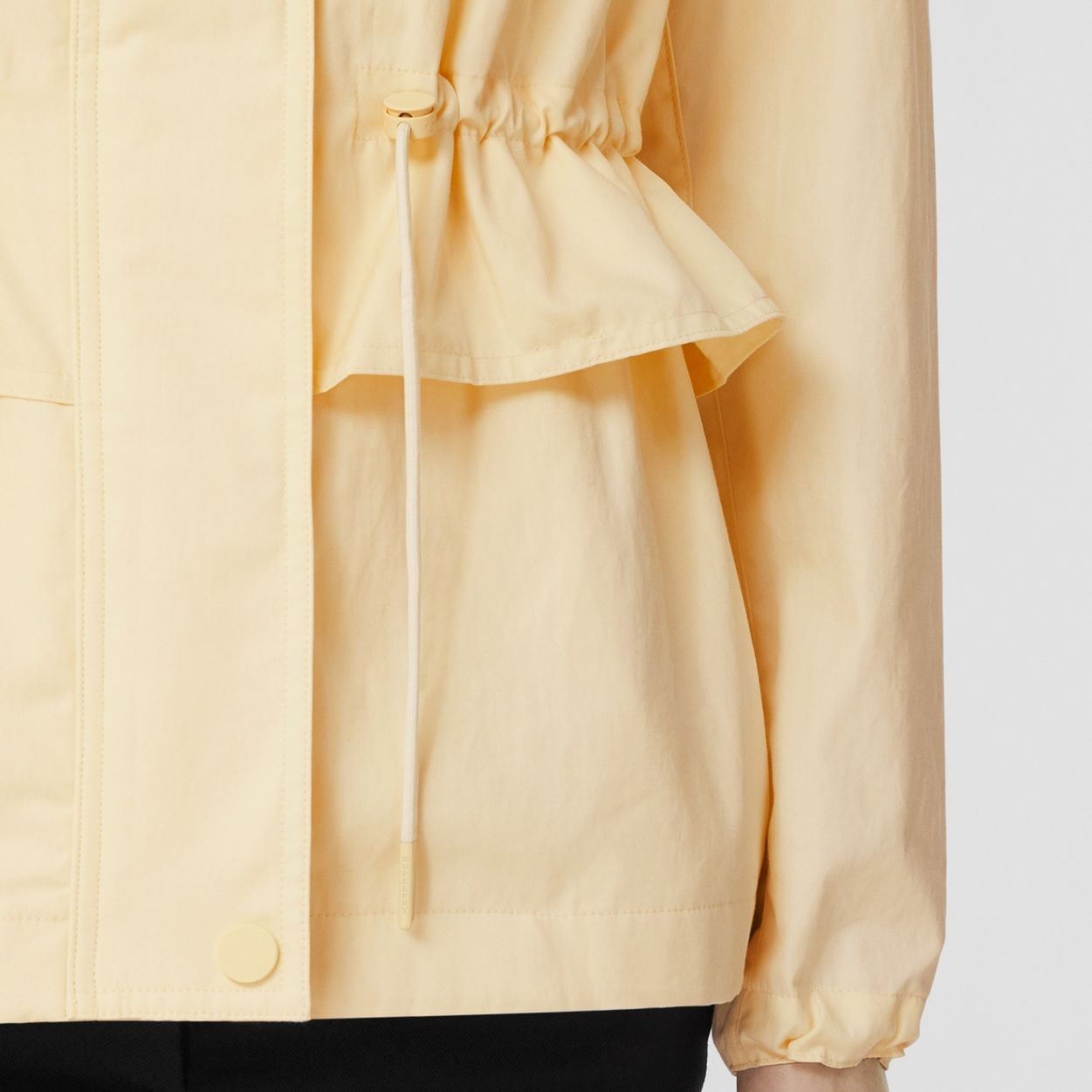 Logo Detail Tropical Gabardine Funnel Neck Jacket - 5