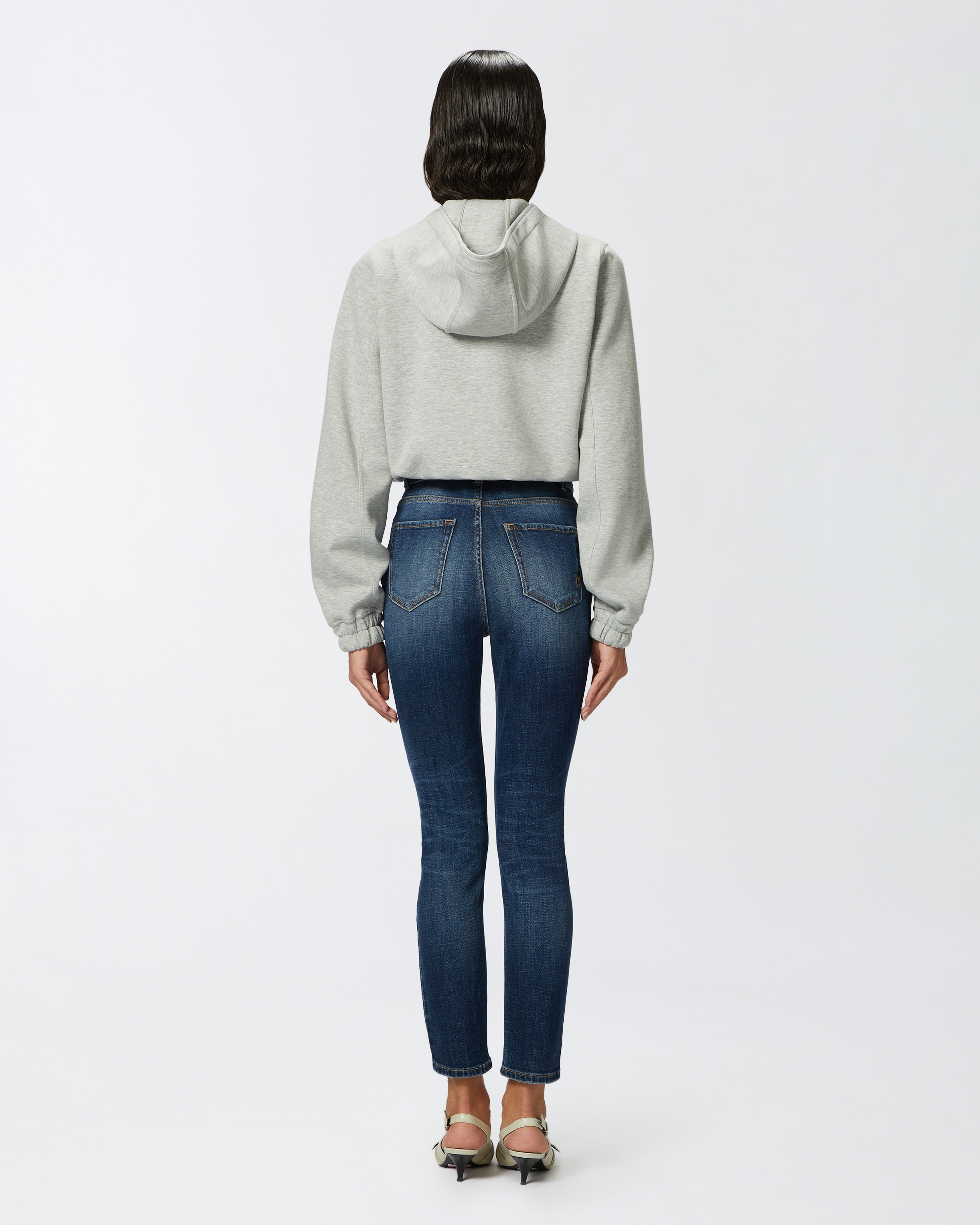 SKINNY DARK BLUE DENIM JEANS - 4