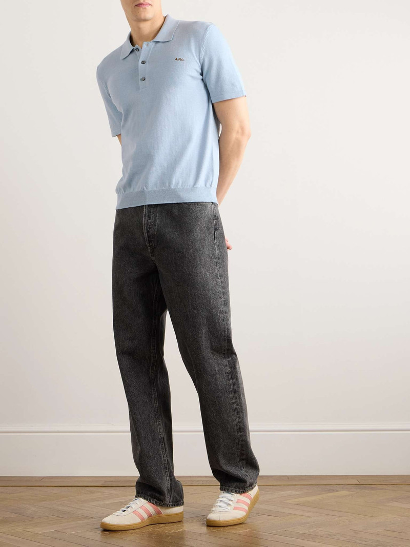 A.P.C. Ollie Logo-Embroidered Cotton Polo Shirt outlook