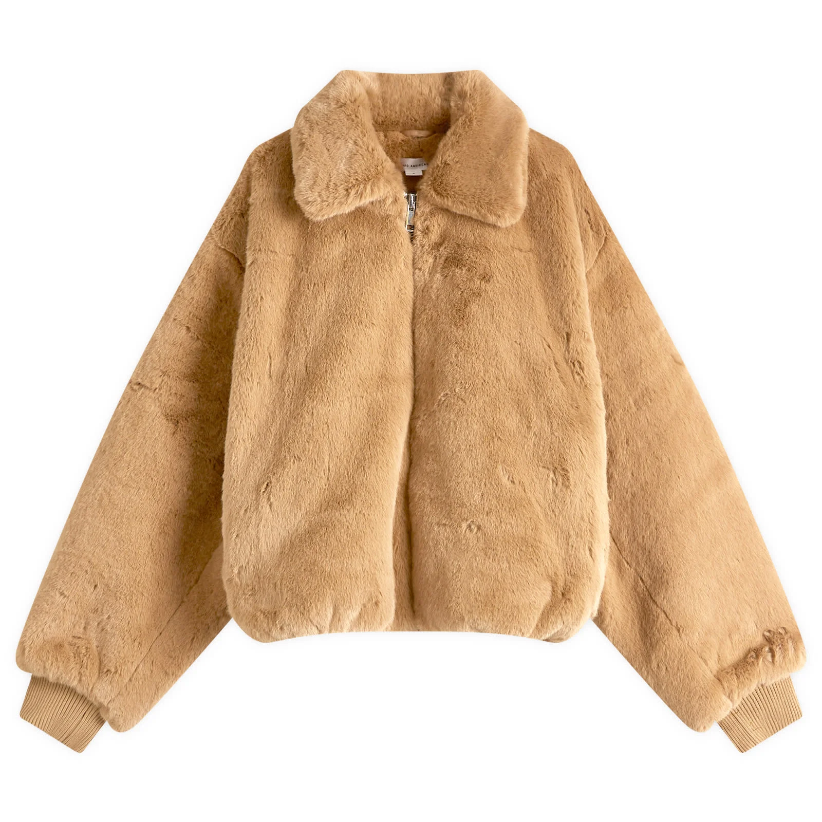 Good American Faux Fur Oversized Collared Coat - 1