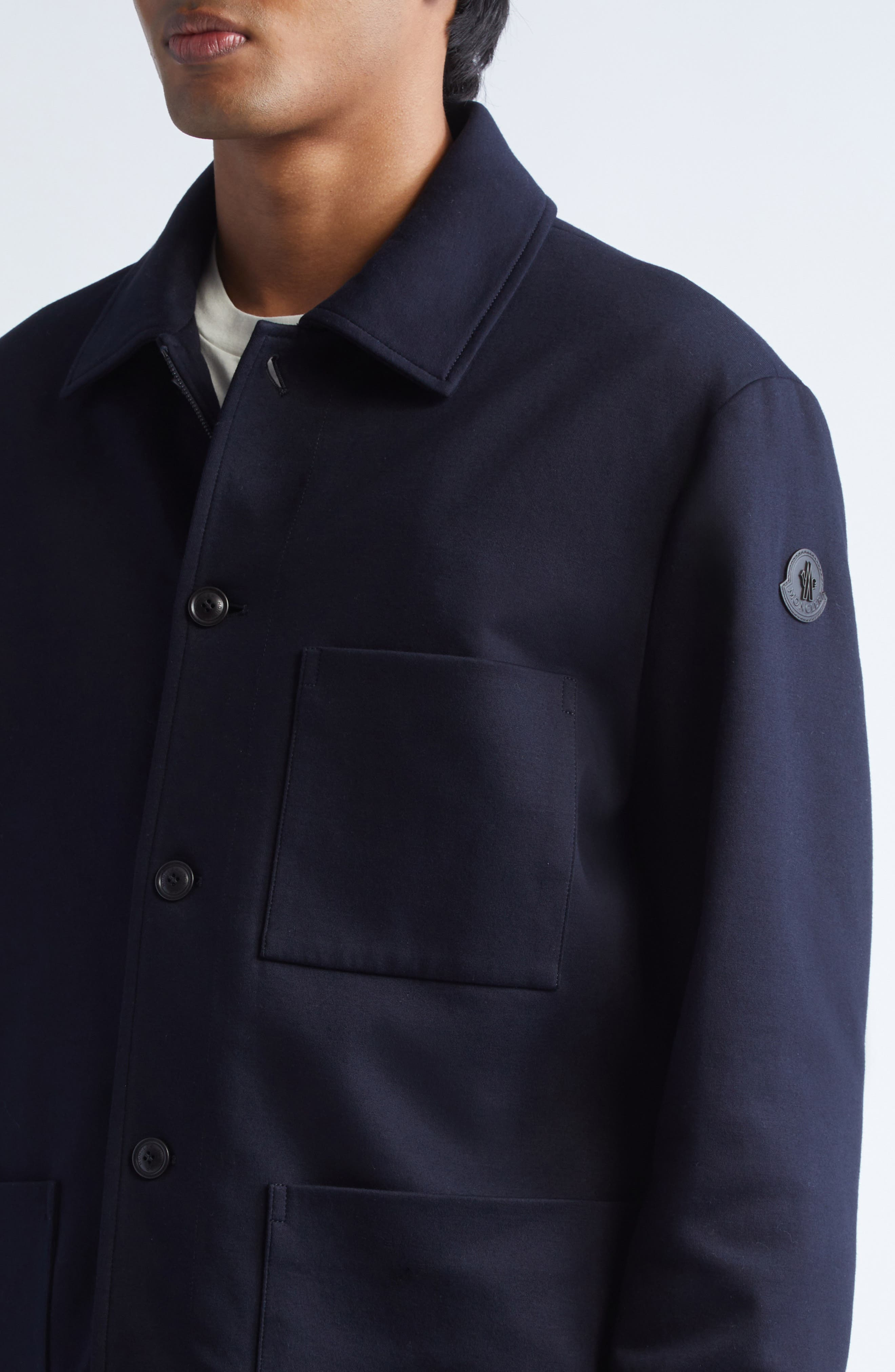 Moncler Cabalian Shirt Jacket in Night Sky at Nordstrom - 5