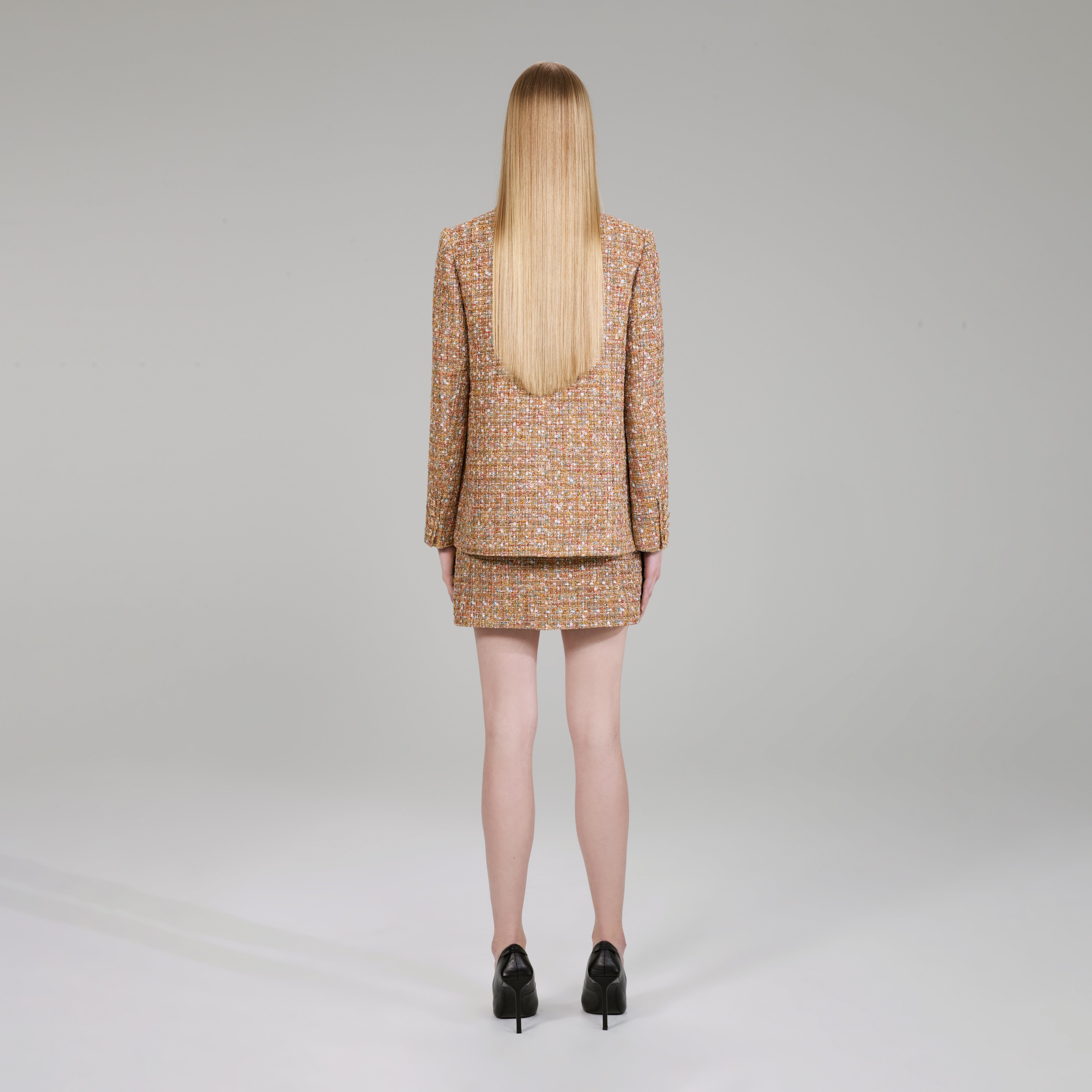Gold Tinsel Bouclé Blazer - 3