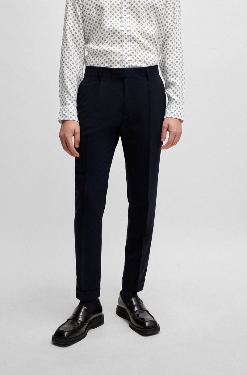 DOUBLE-BREASTED SLIM-FIT SUIT IN VIRGIN WOOL 7