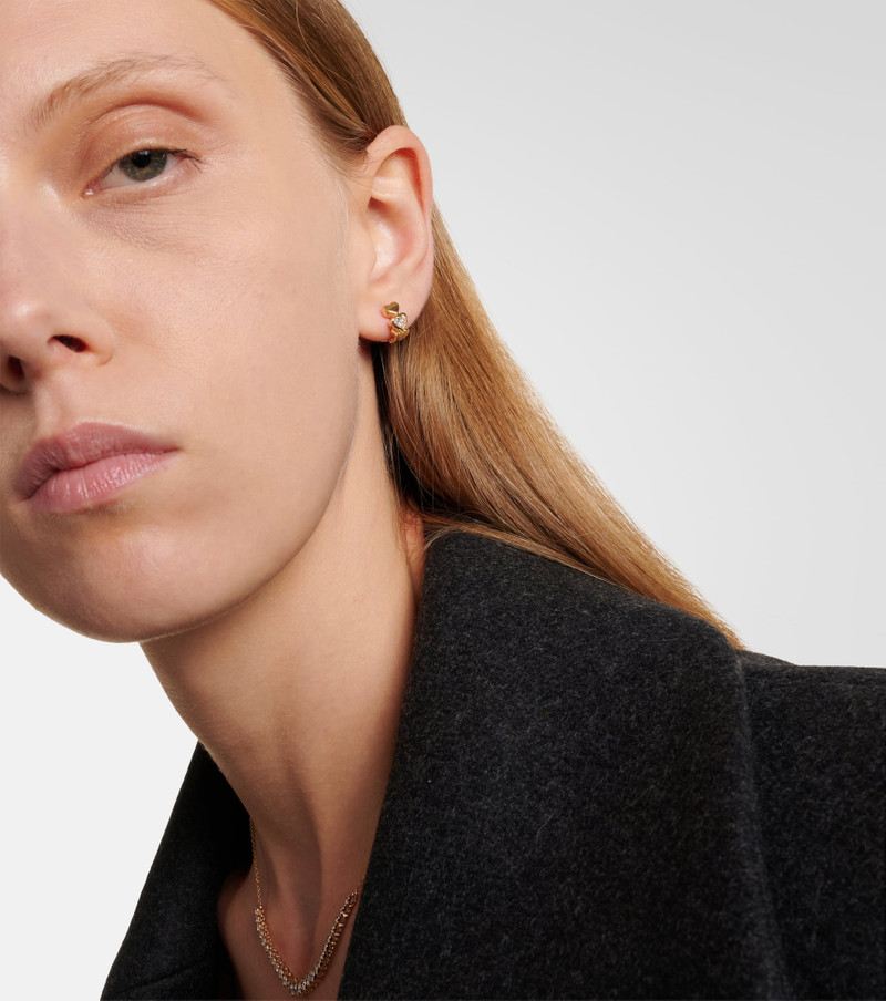 SYDNEY EVAN Heart Diamond 14kt gold hoop earrings outlook