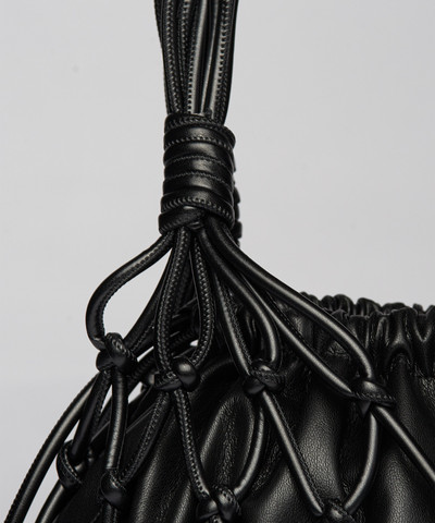 Nanushka NAIYA - Vegan leather macramé bag - Black outlook