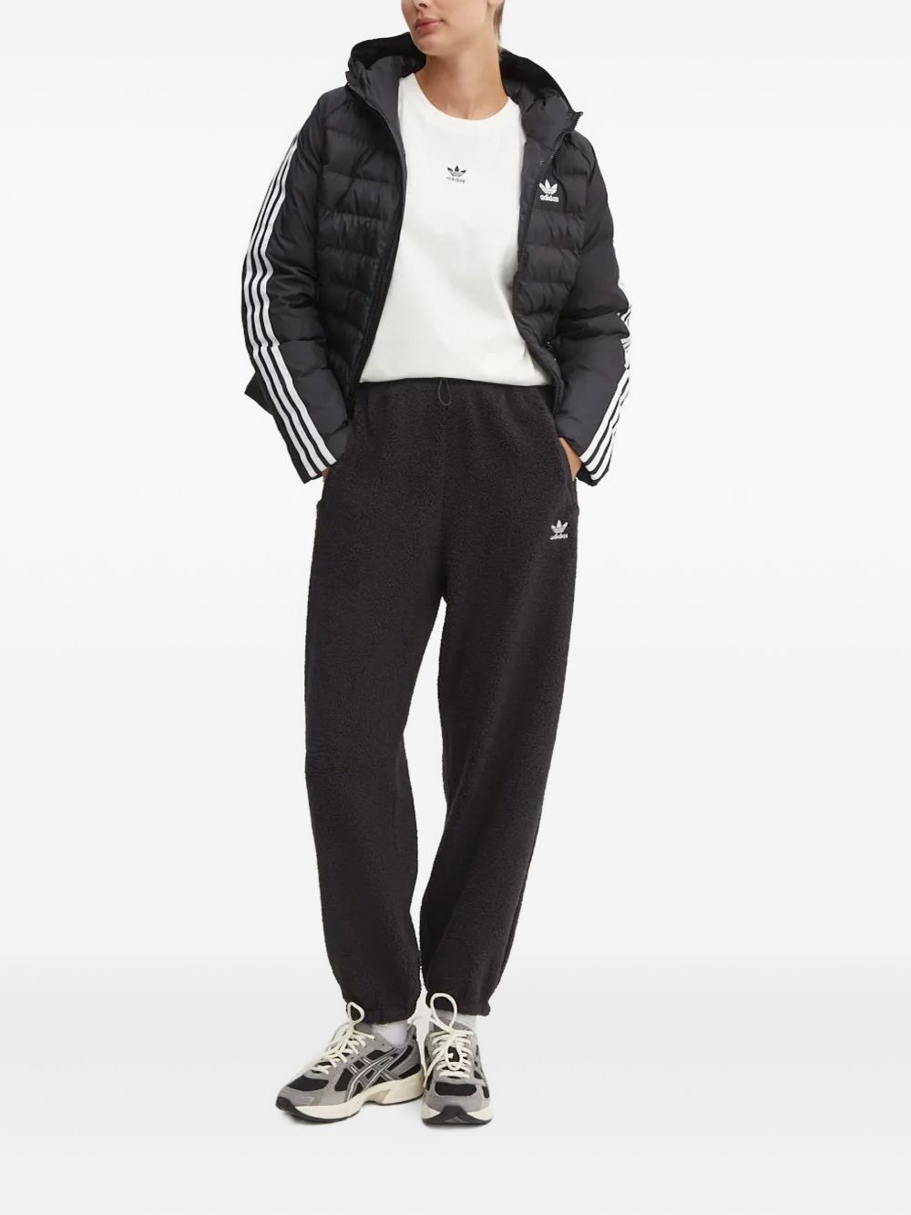 three-stripe hooded puffer jacket - 2