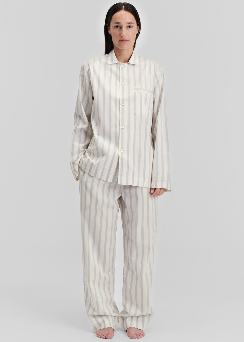 TEKLA Tekla Poplin Pyjama Shirt - Needle Stripes outlook