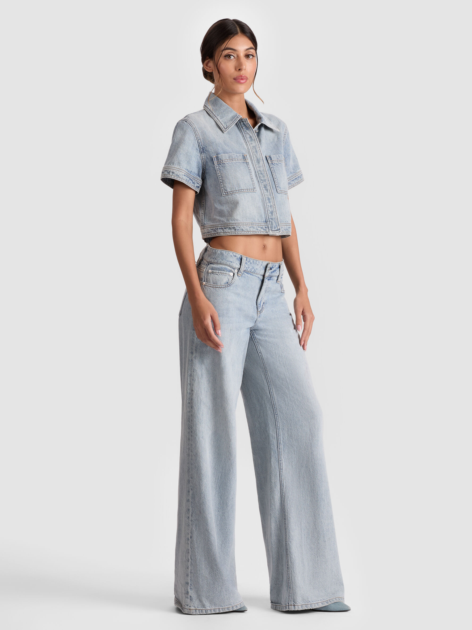 TESHA DENIM TOP - 6