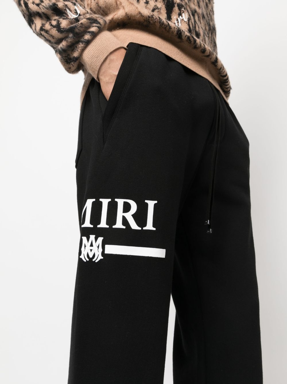 logo-print cotton track pants - 5