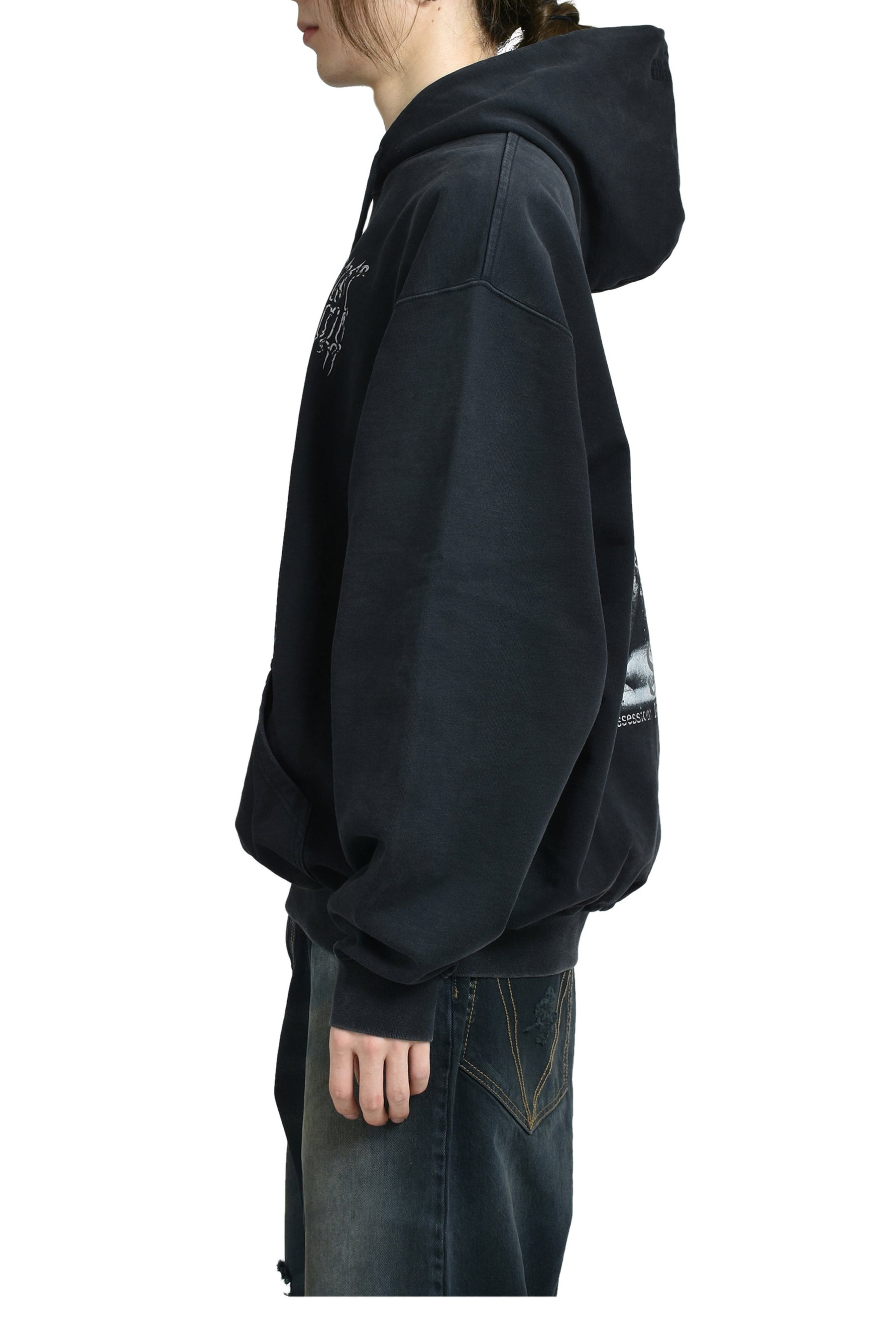 COF FILTHY SECRET OVERSIZED HOODIE / WASHED BLK - 3
