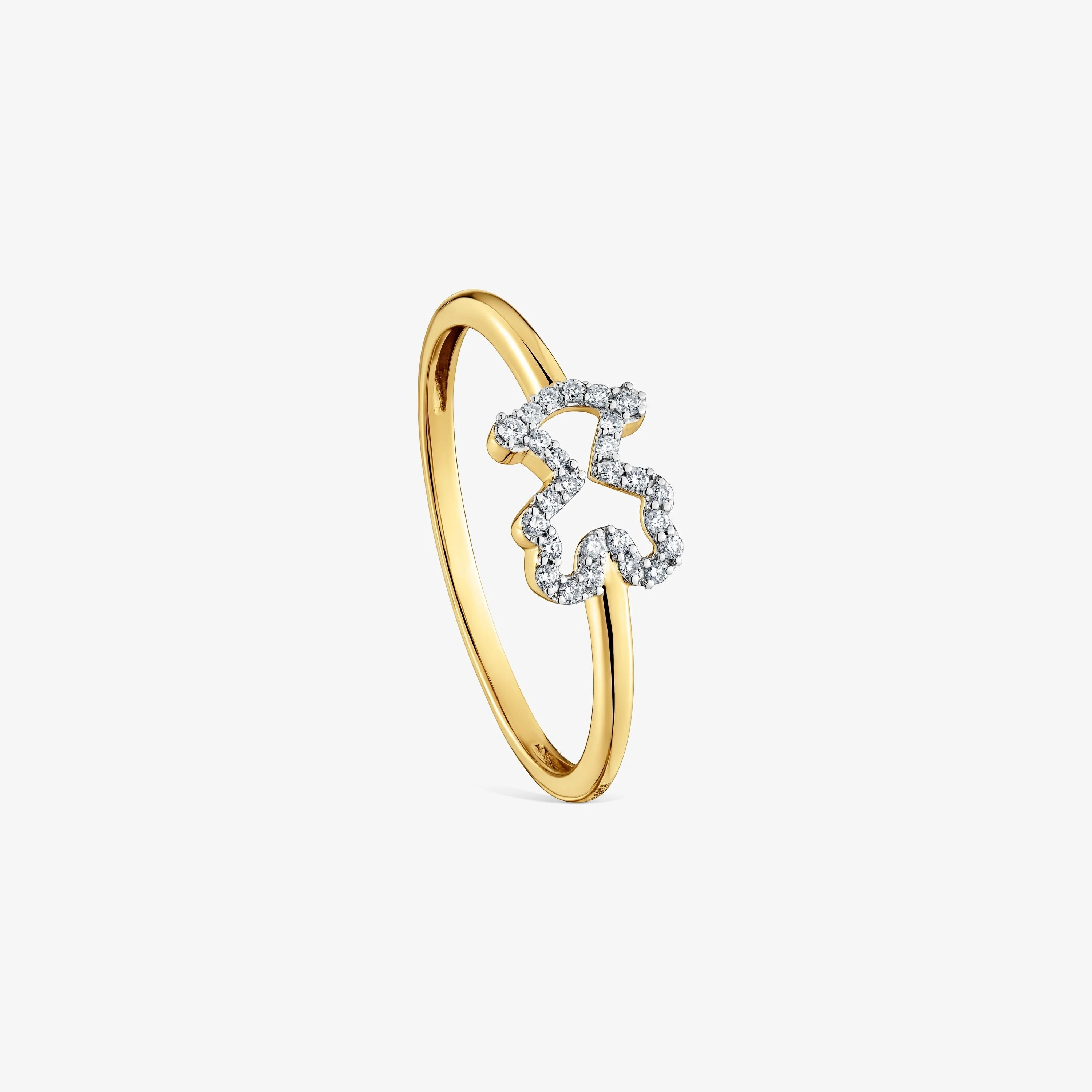 Diamond and 9kt gold bear Ring TOUS Kaos - 1